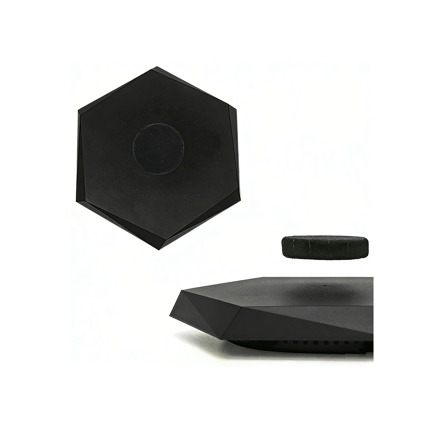 Kamiuzzly Magnetic Levitation Display Stand - Black Floating Shelf for Office Decor & Home Decoration, Modern Desktop Ornament