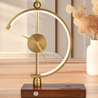 Kamiuzzly Smart Luxury Table Lamp: Soft Light, Creative Clock, USB Charging