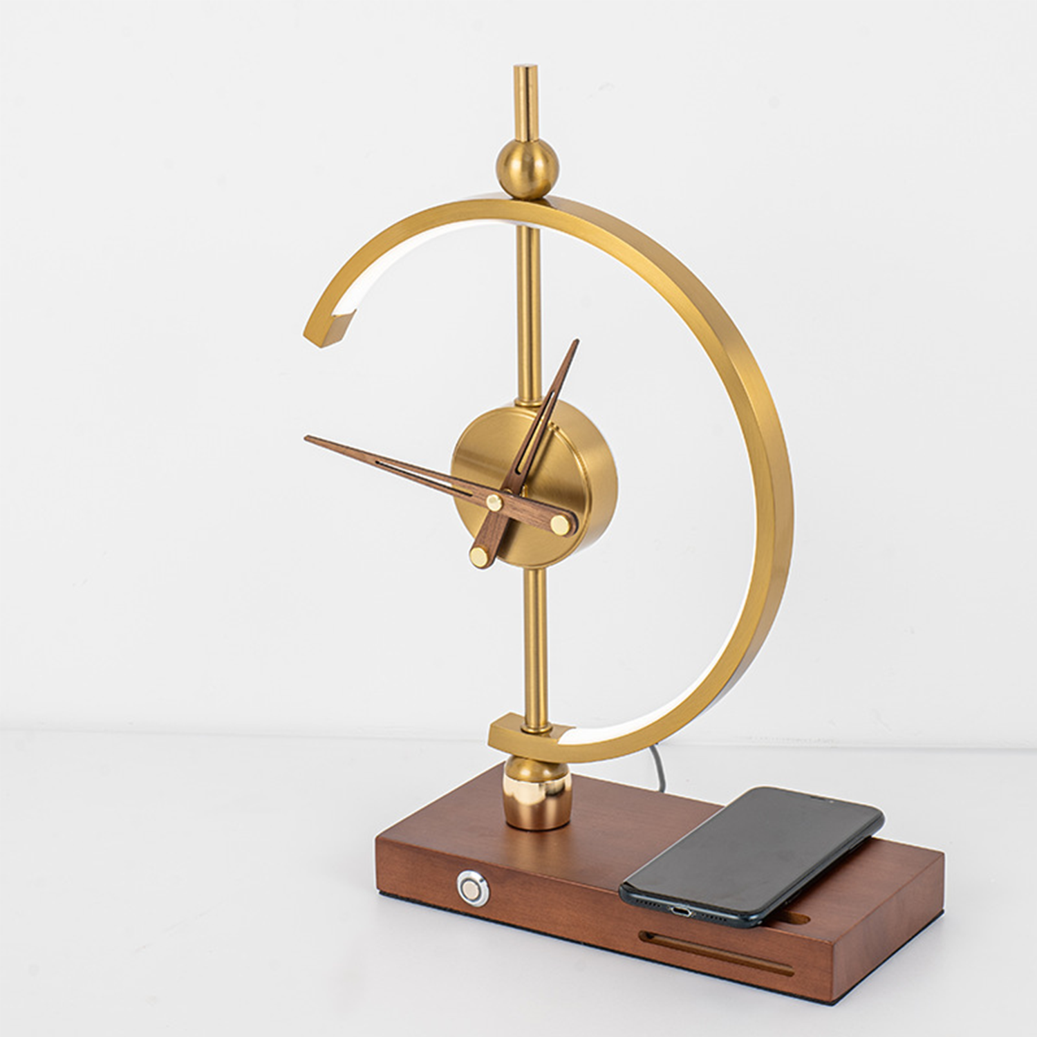 Kamiuzzly Smart Luxury Table Lamp: Soft Light, Creative Clock, USB Charging