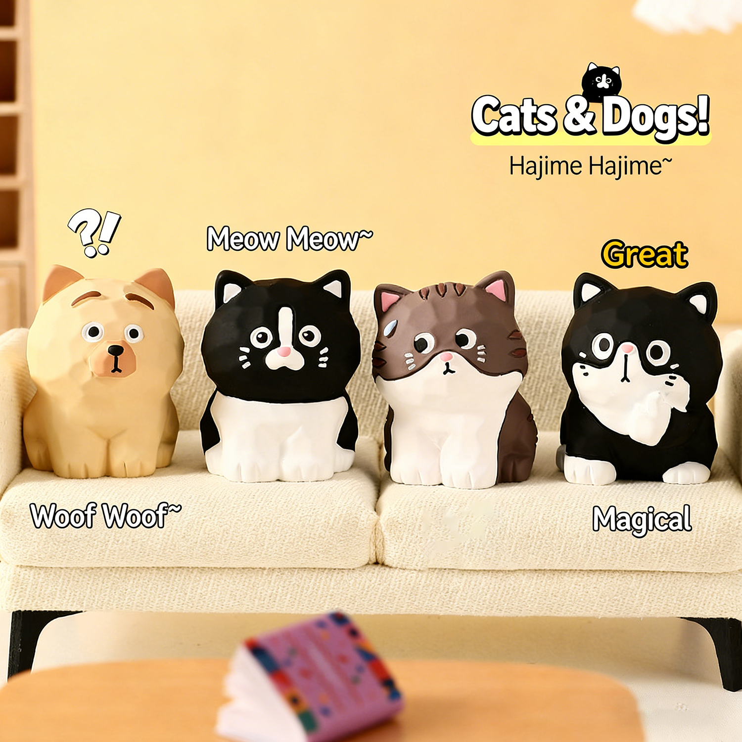 Kamiuzzly Puppy Resin Figurine - Mini Dog Desktop Decor, Office Desk & Shelf Decor Gift