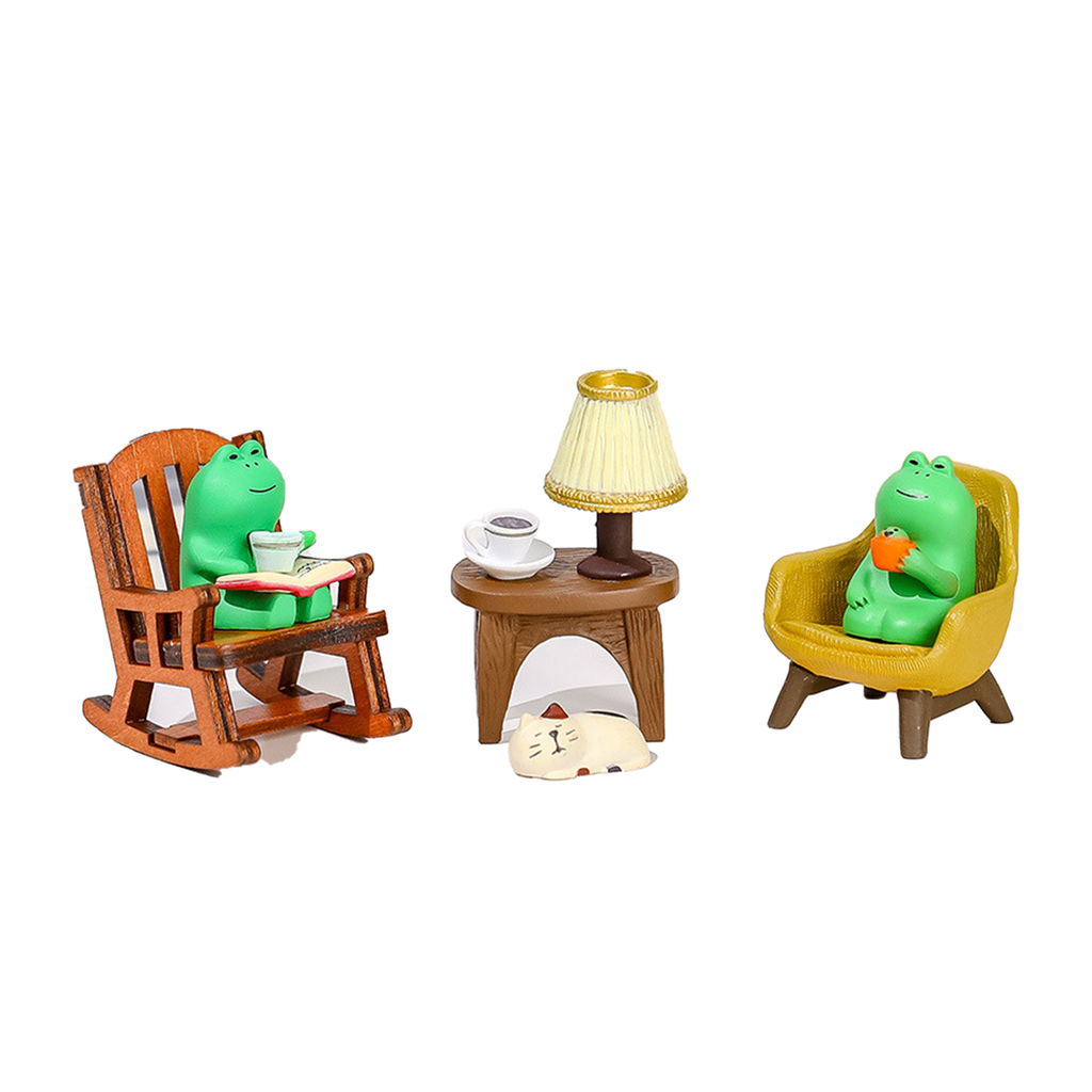 Kamiuzzly Cute Frog Desk Decor - Stress Relief Office Decor, Cartoon Figurine Gift