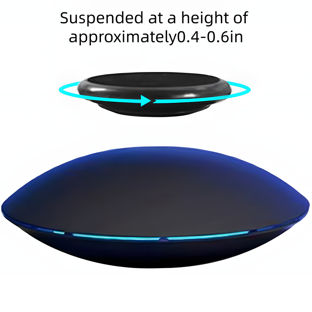 Kamiuzzly Black Magnetic Levitation Stand: Stable Floating 360° Rotation for Action Figure Display & Decoration