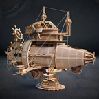 Kamiuzzly Wooden DIY Spaceship Kit - Eco-Friendly Craft Kit for Kids Adults, No Tools Needed 3D Wooden Puzzle, Creative Desktop Decoration & Educational Building Toy (1 Set)