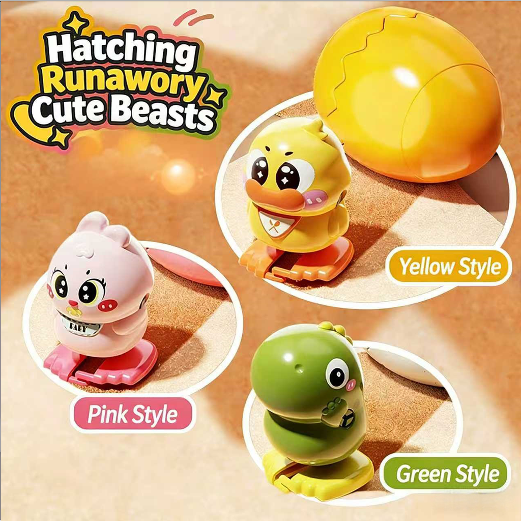 Kamiuzzly Pop-Up Dino Egg Toy - Wind-Up Mechanical Surprise with Educational Fun