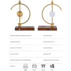 Kamiuzzly Smart Luxury Table Lamp: Soft Light, Creative Clock, USB Charging